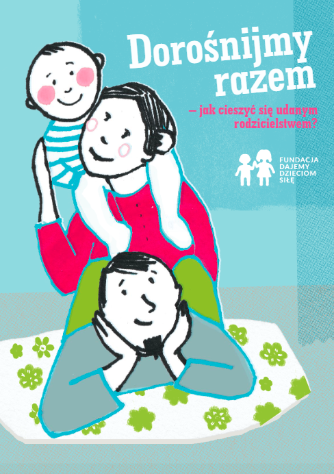 Okładka. Na jej środku niczym narysowana kredką rodzina na kocyku. Tata, na nim mama, a na jej baranach małe dziecko.