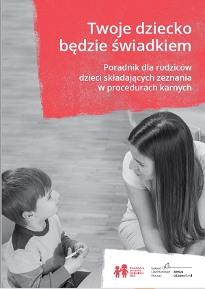 Okładka broszury. Na pierwszym planie u góry czerwone pole z nierównymi brzegami i z białym tytułem.W tle czarnobiałe zdjęcie